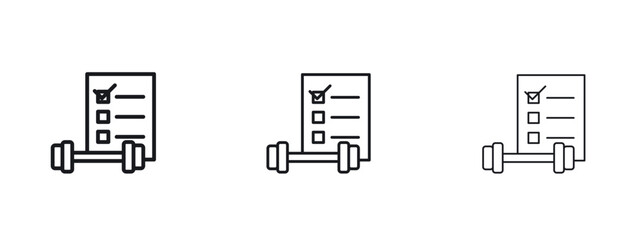 Fitness plan icon logo vector template. Simple style icons