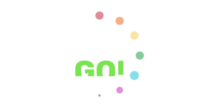 GNI logo animation with colorful dots