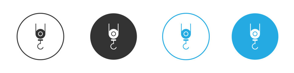 Winch hook icon vector design pack. symbol logo. © Bsbd