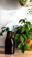 Plant mister near potted greenery