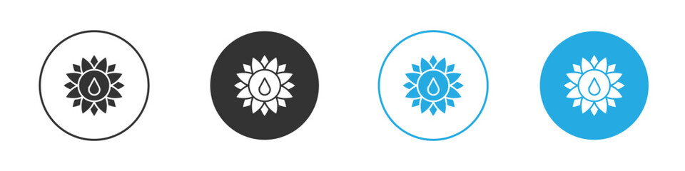 Sunflower oil icon vector design pack. symbol logo.