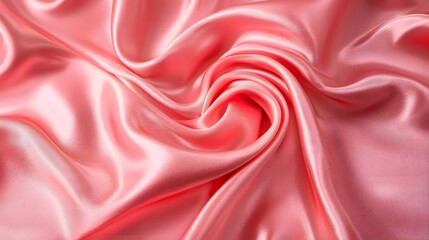 Obraz premium Delicate folds of a flowing, elegant fabric are meticulously captured, revealing the texture and sheen of luxurious satin, embodying softness, and opulence.