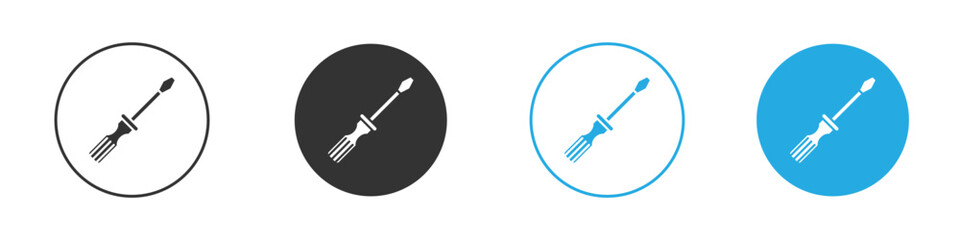 Screwdriver icon vector design pack. symbol logo.