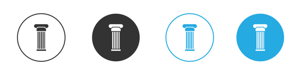 Pillar icon vector design pack. symbol logo.