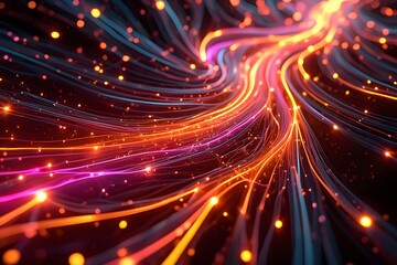 Obraz premium Futuristic Glowing Light Speed Swirl Background