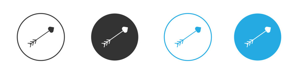 Love arrow icon vector design pack. symbol logo.