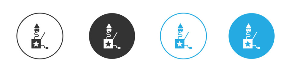 Jack in the box icon vector design pack. symbol logo.