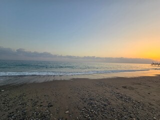 sunset on the beach