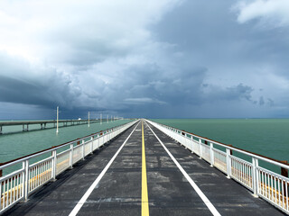 old seven miles bridge in Key West, Florida