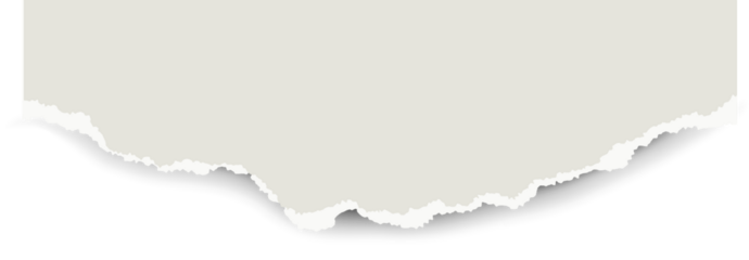 Vintage torn paper stripe. Notebook page cutouts with shadow effect for collage and scrapbooking. Rough gray background design element.