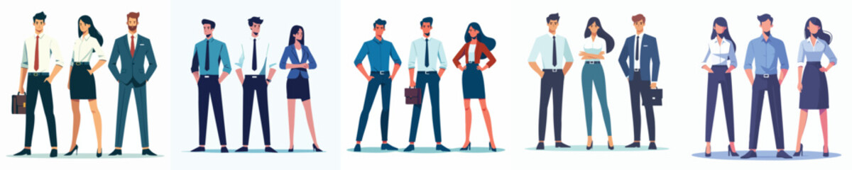 Fototapeta premium Professional Business Team Standing Confidently – Corporate Lifestyle and Leadership Concept
