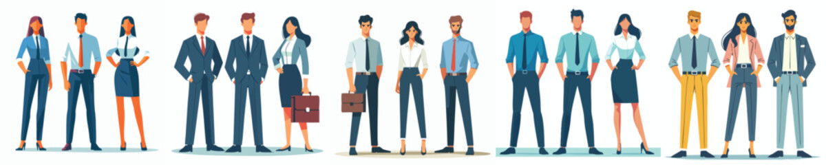 Fototapeta premium Modern Business Team Standing Confidently – Corporate Office Lifestyle and Teamwork Concept