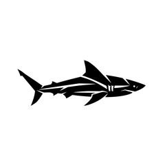 Fototapeta premium Stylized geometric shark vector logo illustration