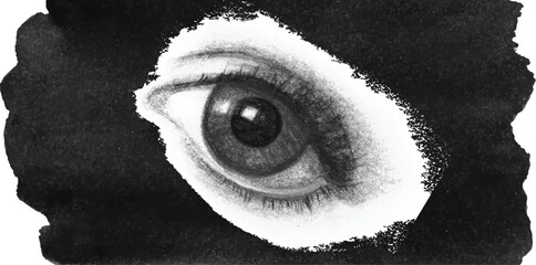 Abstract Mental Health Illustration Depicting Emotional Turmoil and Psychological Struggle