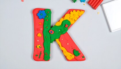 Play-Doh letter K