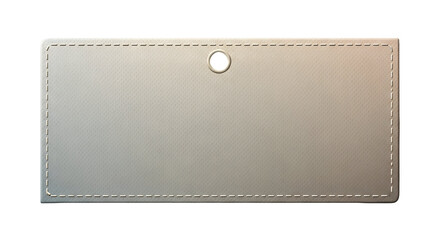 Textured Rectangular Tag with Perforated Edges and Central Hole:  Perfect for Craft, Design, and Industrial Projects