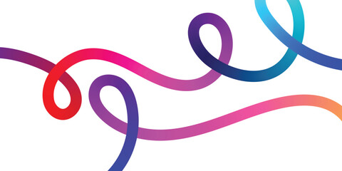 Vibrant Abstract Lines Intertwining on a Black Background. A dynamic image featuring interwoven, colorful lines in various shades of the rainbow against a solid black backdrop.