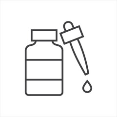 Essential oils icon stroke liner version on white background