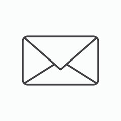 Email icon stroke liner version on white background