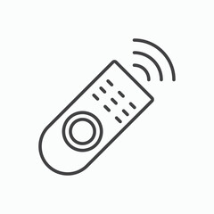 Remote control icon stroke liner version on white background