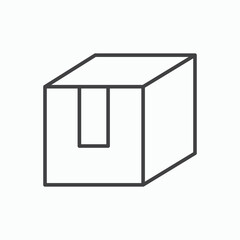 Package icon stroke liner version on white background