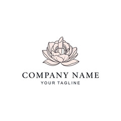 Fototapeta premium Elegant lipstick poised atop a delicate blooming lotus flower, symbolizing beauty and natural grace.