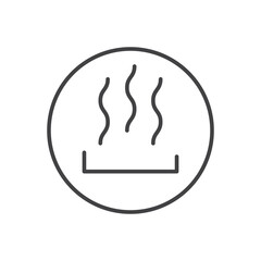 Heat icon stroke liner version on white background