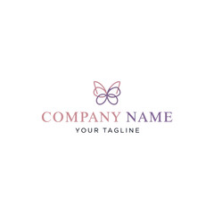 Elegant butterfly logo design for a company.