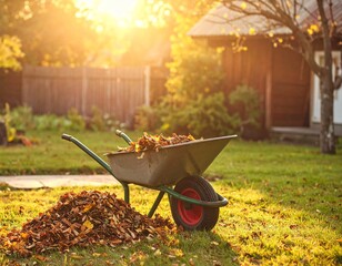  Leaf-Filled Wheelbarrow Ai