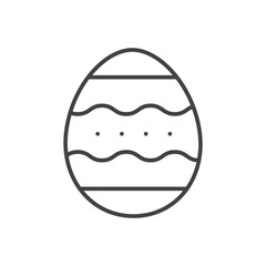 Easter egg icon stroke liner version on white background