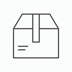 Box icon stroke liner version on white background