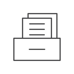Archive icon stroke liner version on white background