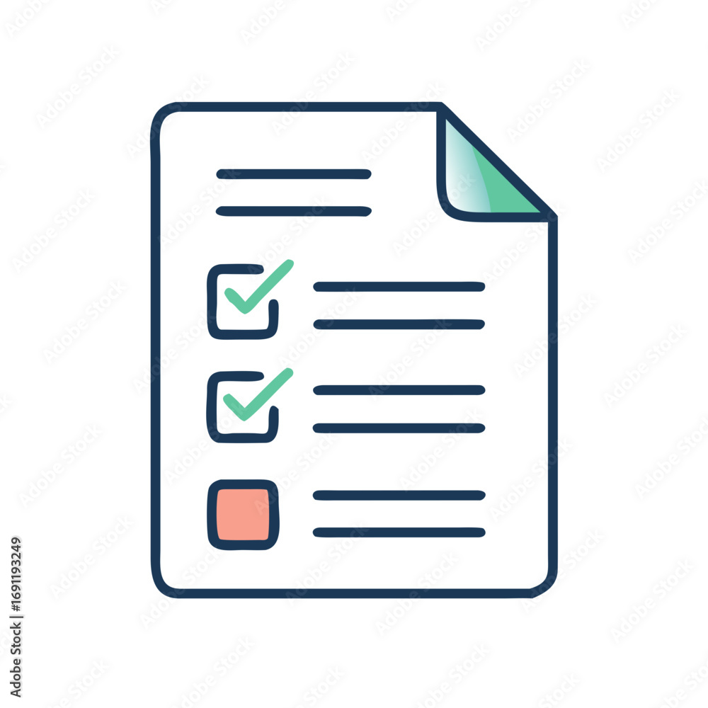 Poster Checklist document with completed tasks marked with green checkmarks and one incomplete item shown