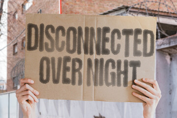 “Disconnected Over Night” The modern world halts when undersea lines are cut.
DISCONNECT....