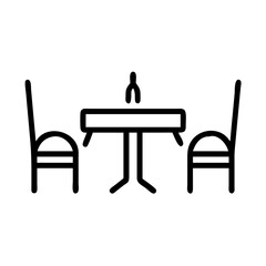 table and chairs vector
