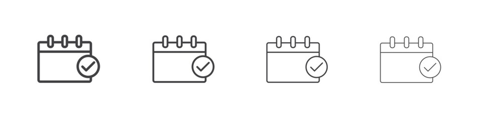 Obraz premium Appointment icons vector graphics for web designs