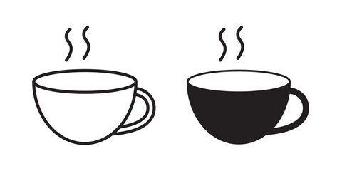 Hot Chocolate Cup icon . Vector illustration with stroke and fill on a white background.