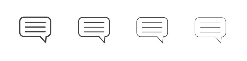 Comments icons vector graphics for web designs