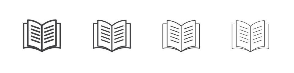 open book icons vector graphics for web designs