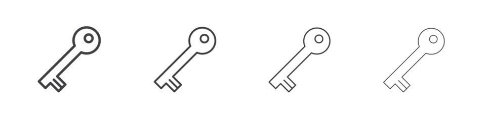 key icons vector graphics for web designs