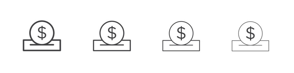 Savings icons vector graphics for web designs