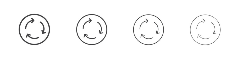 Recycling icons vector graphics for web designs