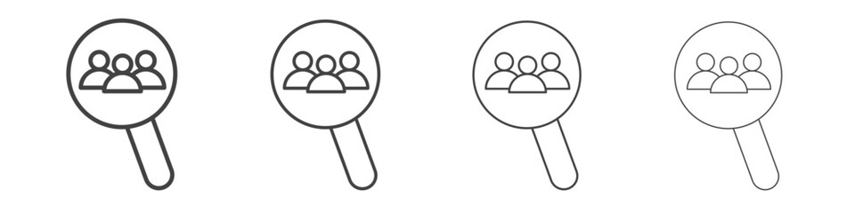 Recruitment icons vector graphics for web designs