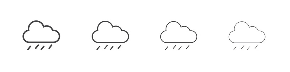 Rain icons vector graphics for web designs