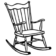 wooden rocking chair