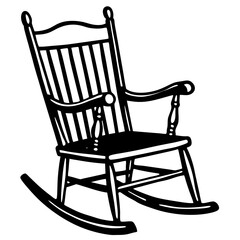 wooden rocking chair