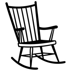 wooden rocking chair