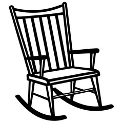 wooden rocking chair