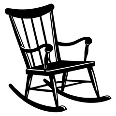 wooden rocking chair