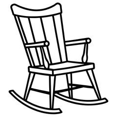 wooden rocking chair